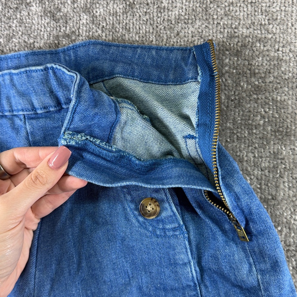 Old Navy Sky Hi Wide Leg Extra High Rise Blue Jeans Womens 0 - Picture 6 of 9